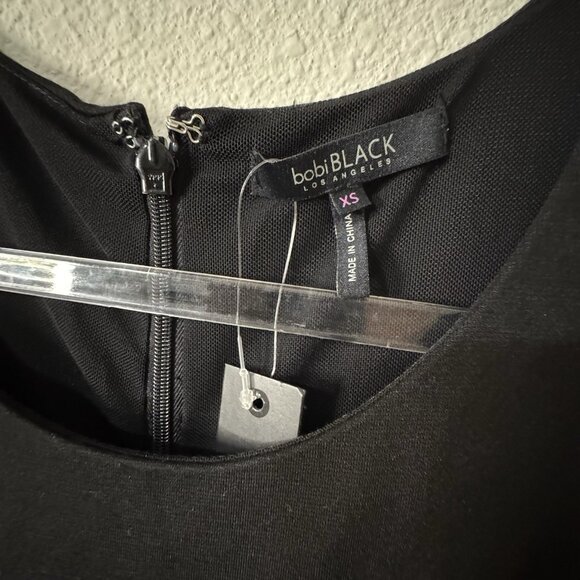 Bobi Los Angeles Mini Dress Bodycon Cutout LBD Date Night Event Women’s XS - Picture 2 of 7